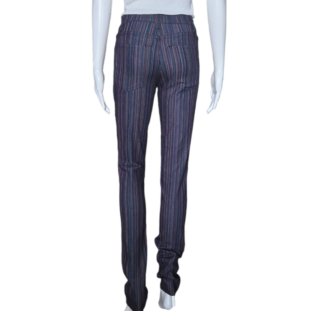 CHEAP MONDAY Rainbow Pinstripe High Rise Skinny Jean UNISEX RARE Sz 27×34